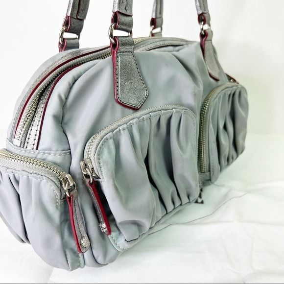 Mz Wallace Light Gray Tote Purse Silver - Picture 9 of 16